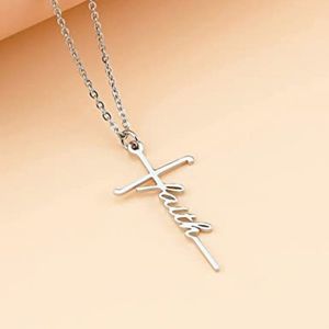 Faith Cross Necklace for Women Religious Gifts for Women